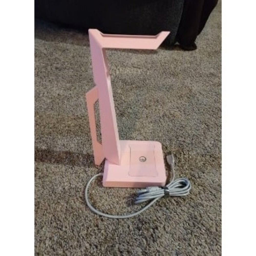 New RGB Gaming Headset Stand with 2 USB Ports, Game Headphone Mount for PC
